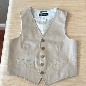 Crewcuts Light Tan Button-Up Vest